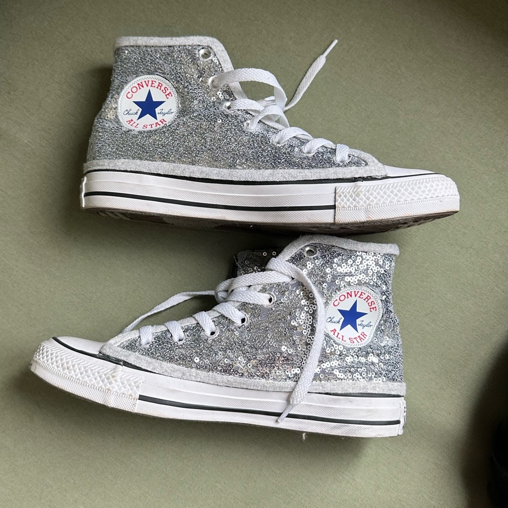 Sparkly Converse high tops